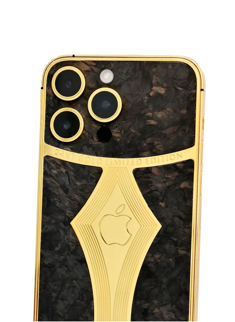 CAVIAR Caviar Luxury 24k Gold Plated Customized iPhone 15 Pro Max 256 GB Gold Titanium Carbon Fiber  - Image 3