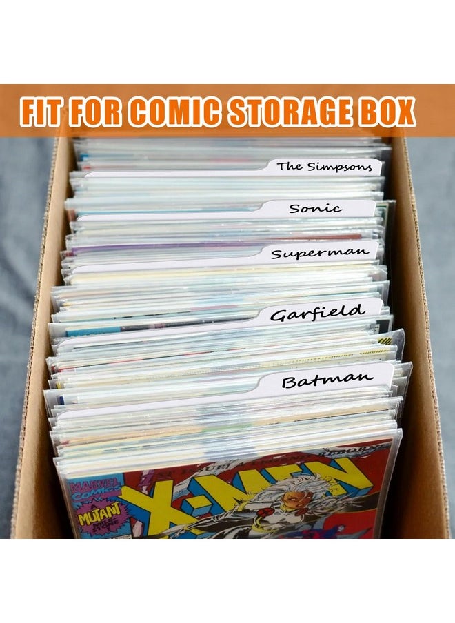 tutata - Comic Book Dividers 50 Pack, Thick Cardboard Comic Dividers With Tab For Comic Book Storage Boxes - Image 1