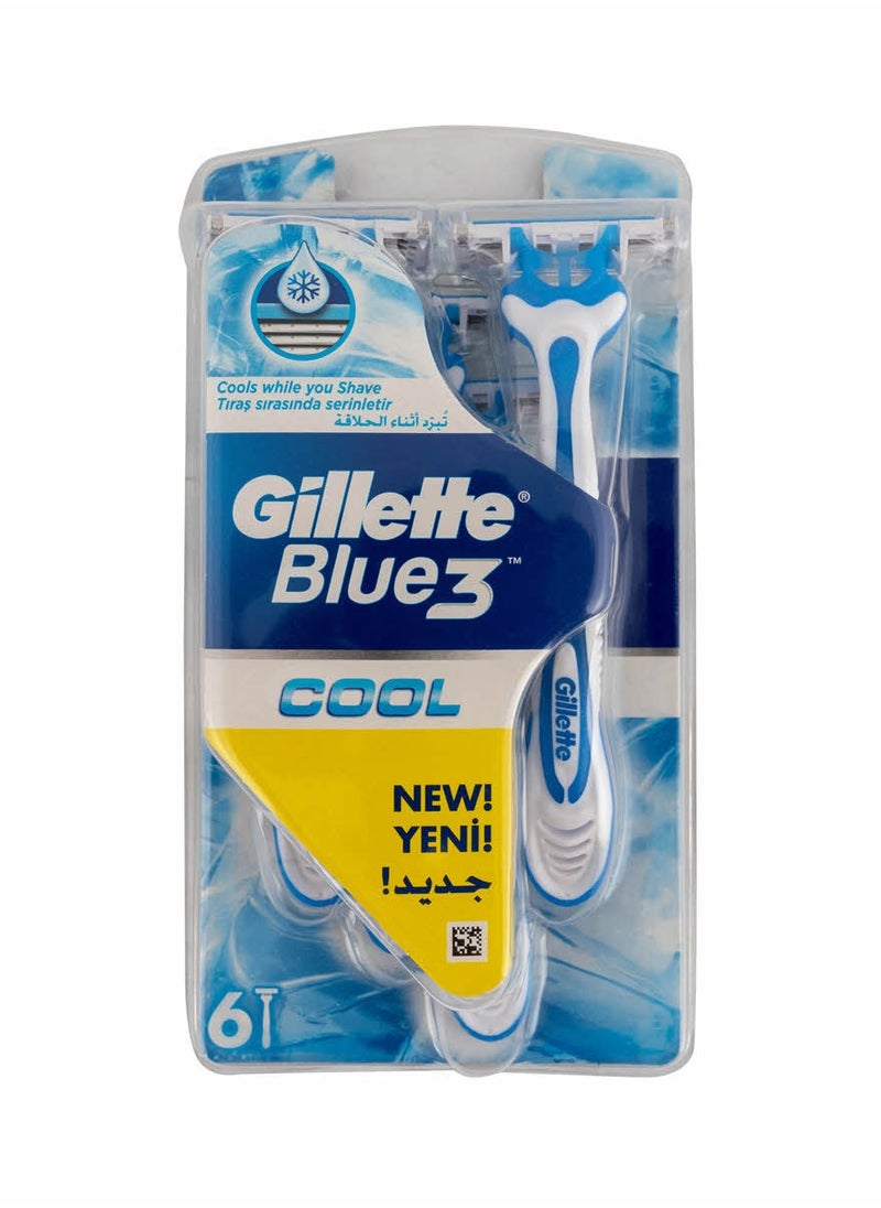 Gillette Gillette Blue 3 Cool Men's Disposable Razor 6 Counts  - Image 1