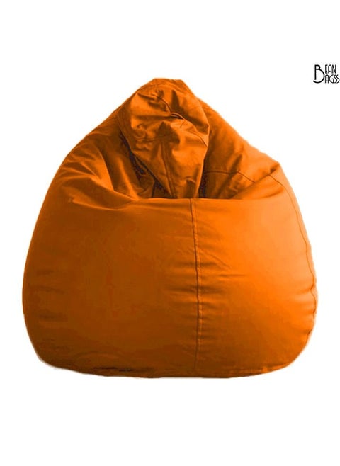 PVC Orange Bean Bag Filled Multi Purpose Faux Leather