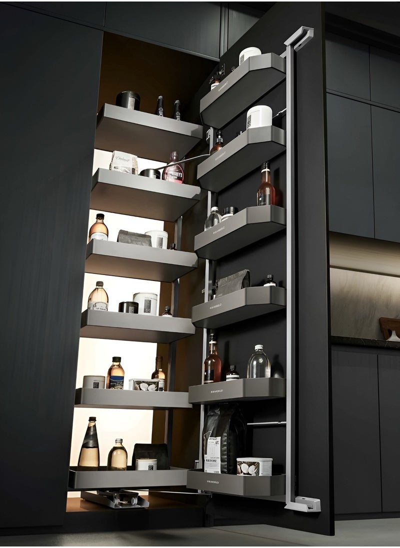 Generic - Kitchen Tandem Pantry Basket Supermarket Cabinet 6 Layers - Image 1
