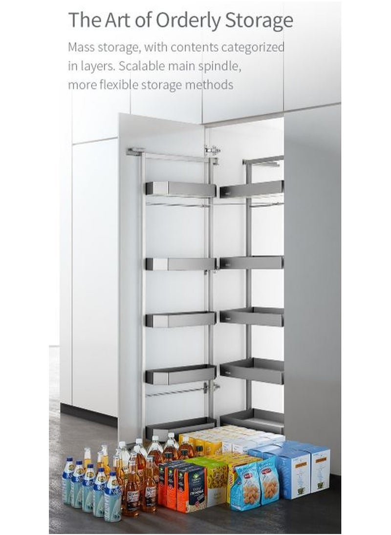 Generic - Kitchen Tandem Pantry Basket Supermarket Cabinet 6 Layers - Image 1