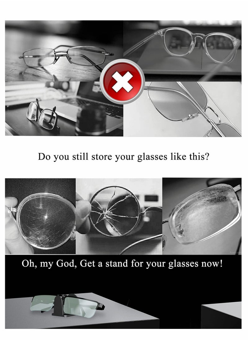 Y&D - Eyeglass Holder Glasses Stand, 2 PCS Wall Mount Storage Organizer Compatible with Car Sunglass - Image 1