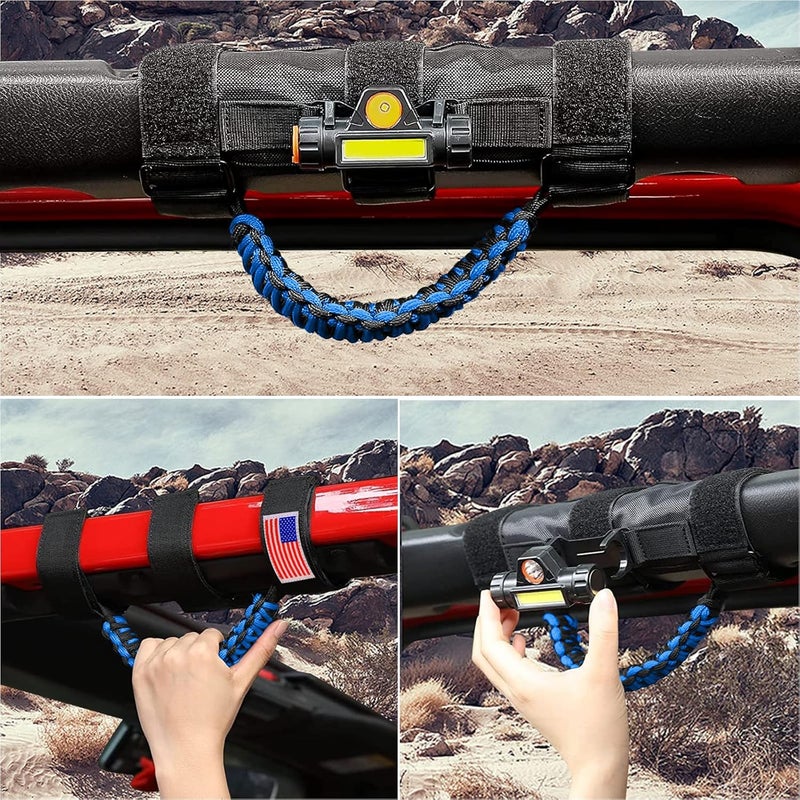 Gaizon 2 Pack Grab Handles with LED Dome Light for Jeep Wrangler and Gladiator (Blue) - Image 4