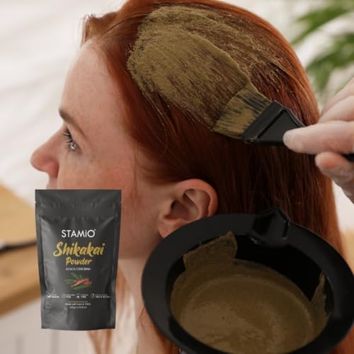 STAMIO Shikakai Powder 750 gm for Hair Wash, Pack, Mask, Shampoo, Scalp Care | Seedless Dried Acacia concinna | Natural Cleanser Conditioner | All Hair Types | In Pouch 26.46 oz - Image 5