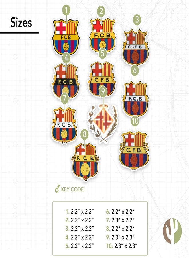 Desert Cactus FC Barcelona Stickers Football Soccer Vinyl Decal Laptop Water Bottle Car Scrapbook Sheet (Type 2-3) - Image 3