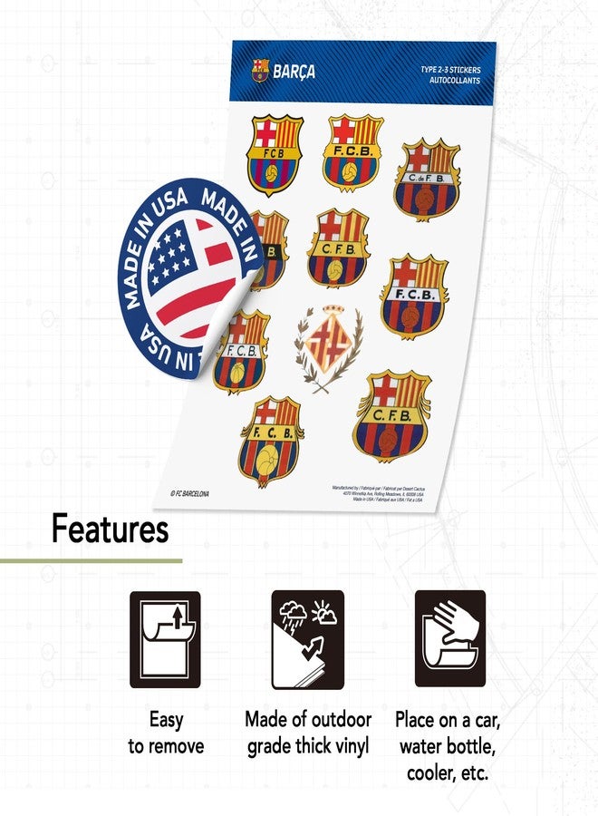 Desert Cactus FC Barcelona Stickers Football Soccer Vinyl Decal Laptop Water Bottle Car Scrapbook Sheet (Type 2-3) - Image 4