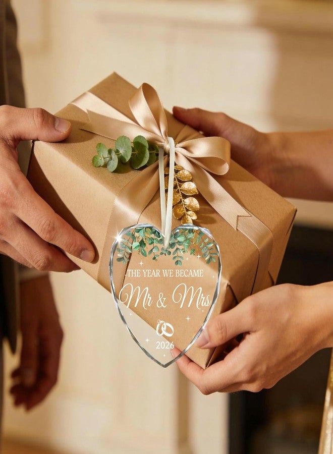 REDWORD Wedding Gifts for Couples 2026, Mr and Mrs Gift Bridal Shower Gifts His and Hers Wedding Gift Just Married Decorations for Bride, Newlywed Couple Just Married Wedding Registry Search By Name Ornaments - Image 5