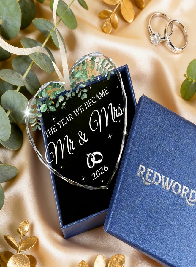 REDWORD Wedding Gifts for Couples 2026, Mr and Mrs Gift Bridal Shower Gifts His and Hers Wedding Gift Just Married Decorations for Bride, Newlywed Couple Just Married Wedding Registry Search By Name Ornaments - Image 3