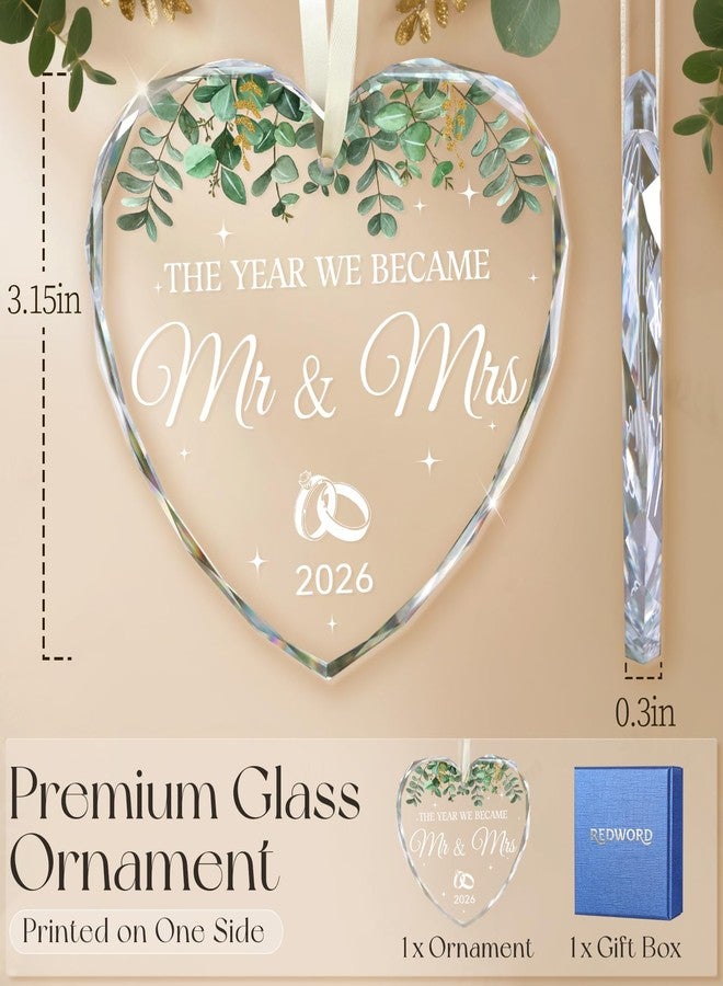 REDWORD Wedding Gifts for Couples 2026, Mr and Mrs Gift Bridal Shower Gifts His and Hers Wedding Gift Just Married Decorations for Bride, Newlywed Couple Just Married Wedding Registry Search By Name Ornaments - Image 2
