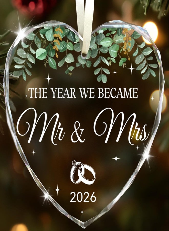REDWORD Wedding Gifts for Couples 2026, Mr and Mrs Gift Bridal Shower Gifts His and Hers Wedding Gift Just Married Decorations for Bride, Newlywed Couple Just Married Wedding Registry Search By Name Ornaments - Image 1