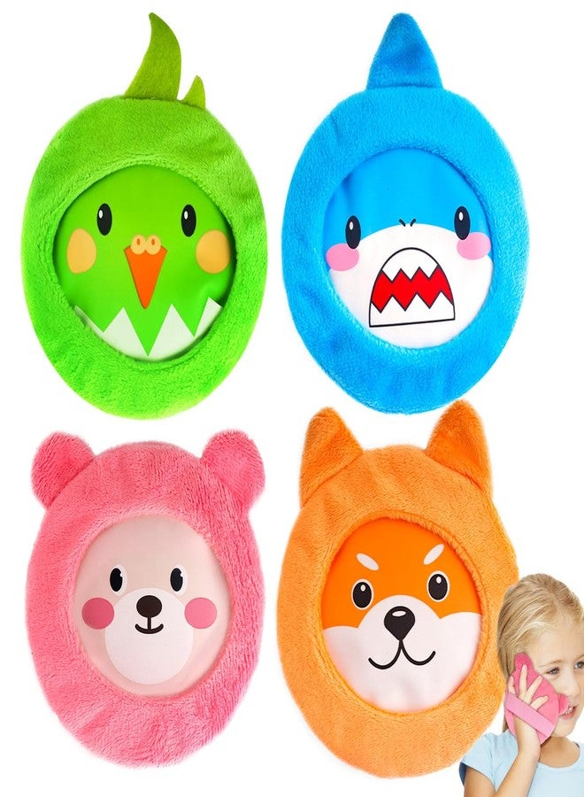 NEWGO Kids Ice Pack for Boo Boos, 4 Pack Hot Cold Packs with 4 Cute Plush Sleeves, Toddler Ice Pack for Kids Injuries, Headache, Wisdom Teeth, Pain Relief - Image 1