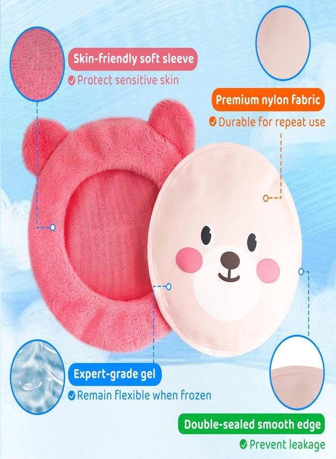 NEWGO Kids Ice Pack for Boo Boos, 4 Pack Hot Cold Packs with 4 Cute Plush Sleeves, Toddler Ice Pack for Kids Injuries, Headache, Wisdom Teeth, Pain Relief - Image 3