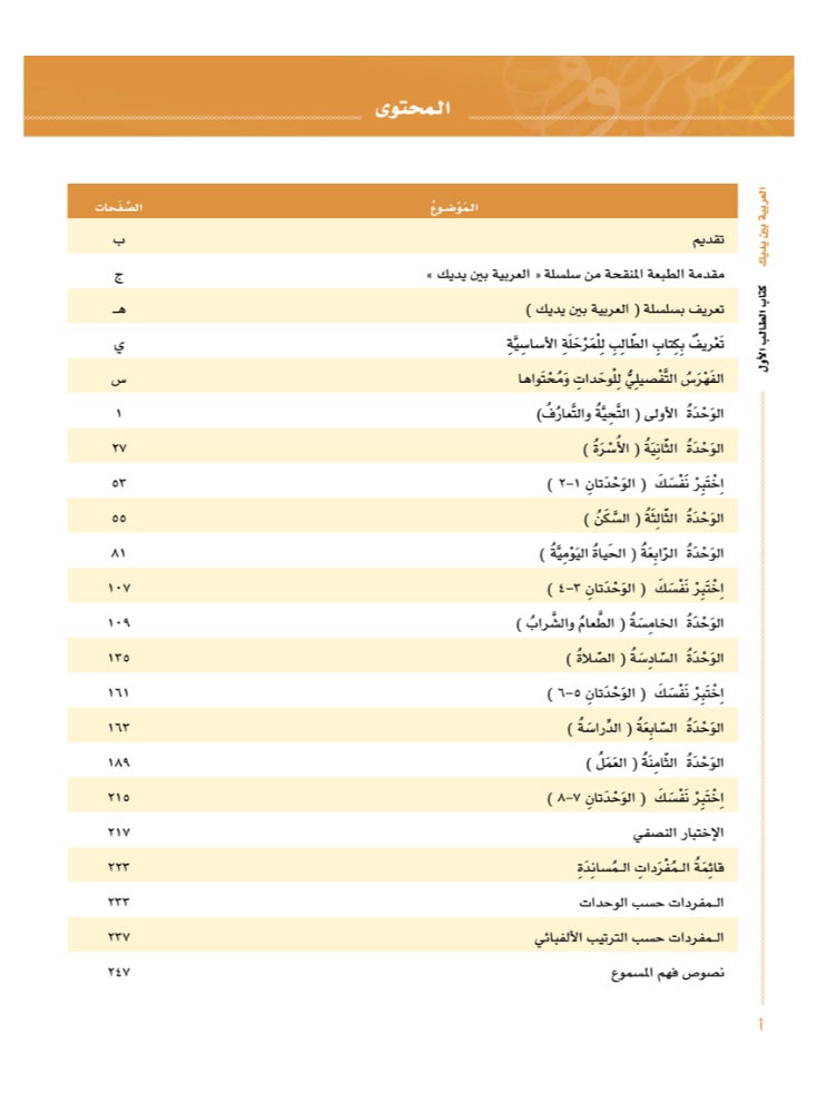Arabic At Your Hands First Student Book 1 - Part 1 - Image 3
