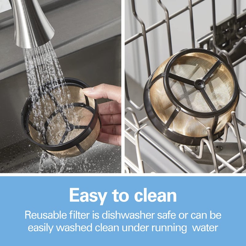 Hamilton Beach Permanent Gold Filter, Fits Most 8 to 12-Cup Coffee Makers (80675R) - Image 3