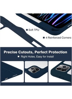 LCYLJGY Case Cover For Apple iPad Pro 11 inch (2022/2021/2020/2018) Generation with Pencil Holder, [Support Apple Pencil Charging and Touch ID], Clear Transparent Case with Auto Wake/Sleep  - Image 4