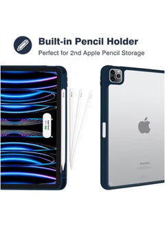 LCYLJGY Case Cover For Apple iPad Pro 11 inch (2022/2021/2020/2018) Generation with Pencil Holder, [Support Apple Pencil Charging and Touch ID], Clear Transparent Case with Auto Wake/Sleep  - Image 5