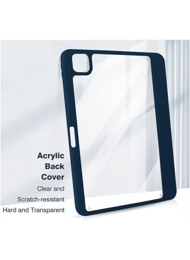 LCYLJGY - Case Cover For Apple iPad Pro 11 inch (2022/2021/2020/2018) Generation with Pencil Holder, [Support Apple Pencil Charging and Touch ID], Clear Transparent Case with Auto Wake/Sleep - Image 1