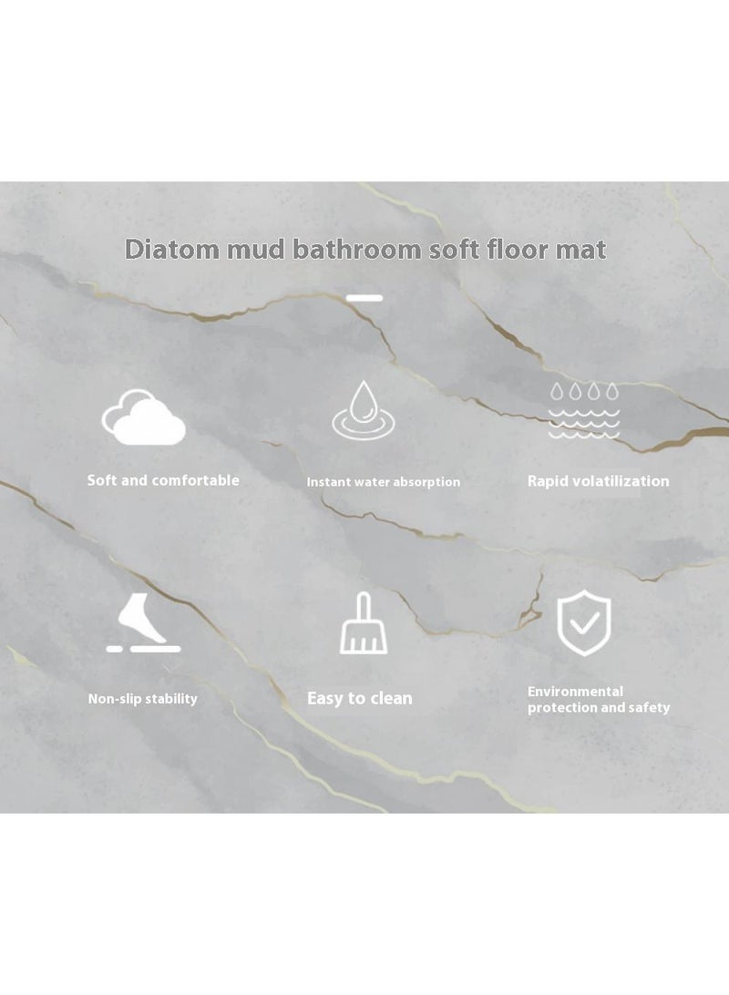 Diatom Bath Mats,Anti-Slip Bathroom Floor Mats and Quick Dry Bath Rug,Super Absorbent Bathtub Mat with Non-Slip,Thickened,Soft, Easier Clean Carpet