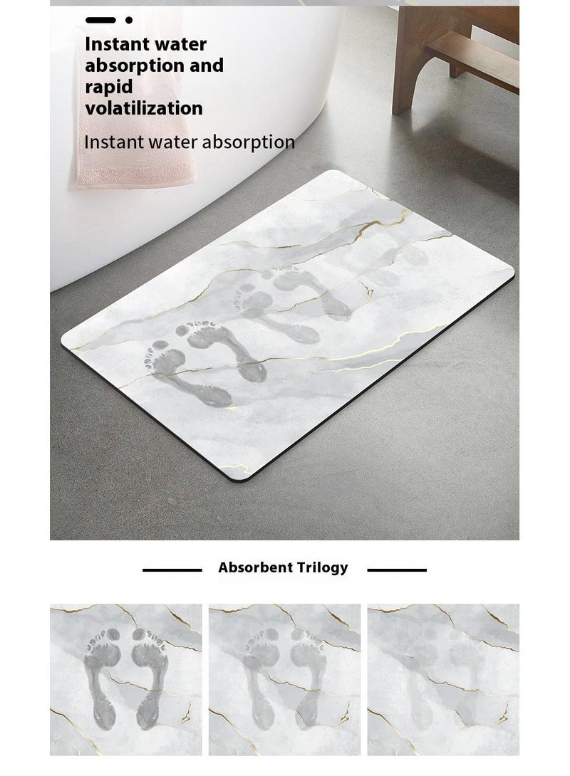 Diatom Bath Mats,Anti-Slip Bathroom Floor Mats and Quick Dry Bath Rug,Super Absorbent Bathtub Mat with Non-Slip,Thickened,Soft, Easier Clean Carpet