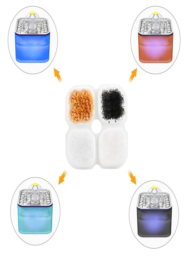 Wonder Creature Cat Water Fountain Filter Replacement, 6/8/6+6/12+12 Pack for Crystal Cat Fountain, 3L/101oz Pet Water Dispenser Filters (6+6 Pack) - Image 2
