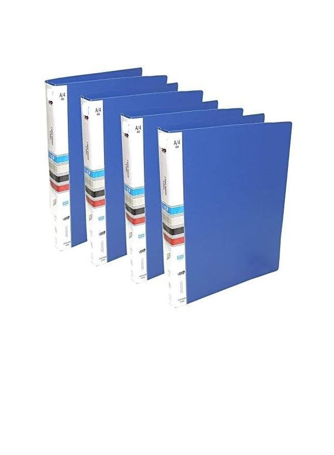 VAVIA 2D Ring Binder File,Plastic File Folder Legal Size Tough & Durable (A/4 2D Ring Binder Blue- 4) - Image 1