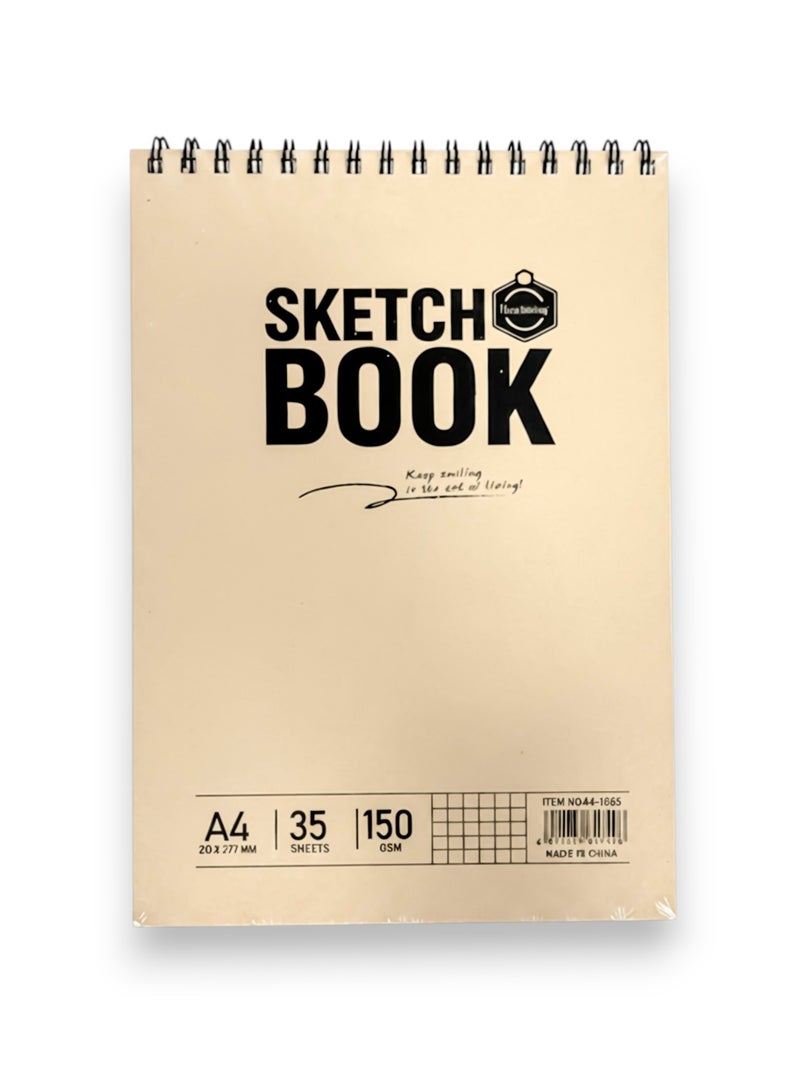 Keep Smiling-Sketchbook Hardcover 35 Sheets size A4/150gsm - Image 1