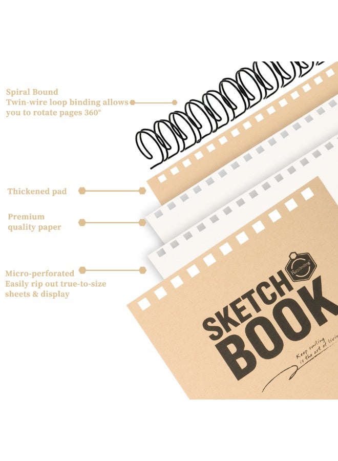 Keep Smiling-Sketchbook Hardcover 35 Sheets size A4/150gsm - Image 4