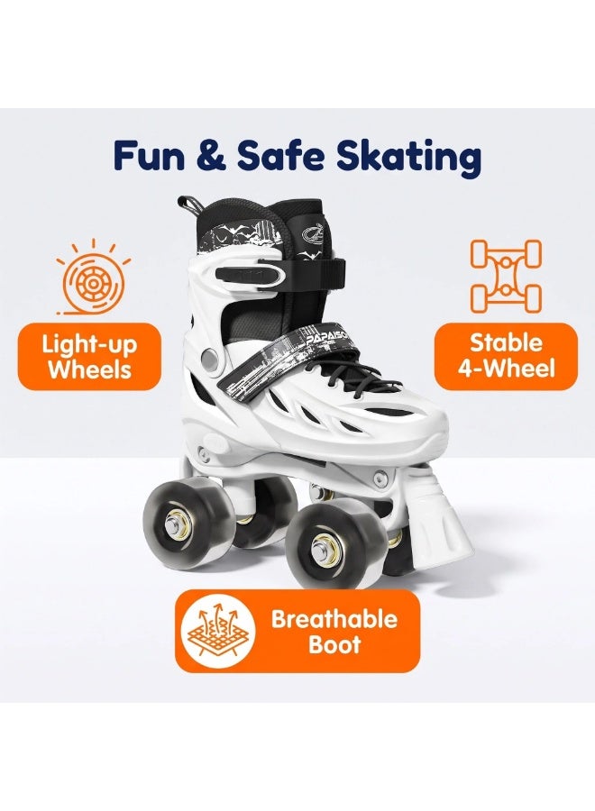 PAPAISON Children's Inline Skates with Light Up Wheels, Triple Protection System, Adjustable Sizes, Outdoor Roller Skates for Kids, Boys and Girls, Street Style - Image 2