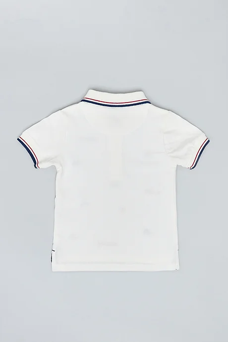 أر أند بي Embroidered Polo T-Shirt with Short Sleeves
