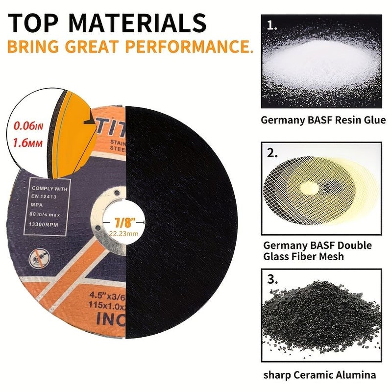 5 Piece Emery Grit Ultra Thin Grinding Wheel Disc for Metal Stainless Steel - Image 3