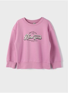 LC WAIKIKI Crew Neck Long Sleeve Printed Girl's Sweatshirt  - Image 1