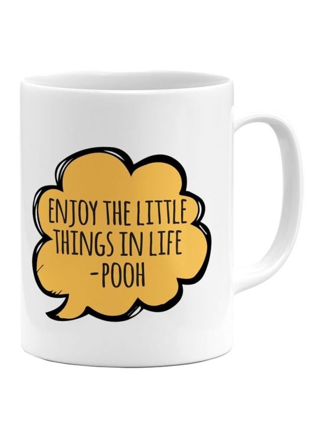 LIT Pooh Quote White Ceramic Coffee Mug