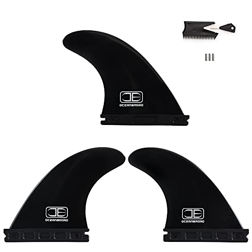 OCEANBROAD Surfboard Fin Thruster 3 Fins for Future-Based Fin Box with Screws Wax Comb Key - Image 5