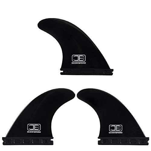 OCEANBROAD Surfboard Fin Thruster 3 Fins for Future-Based Fin Box with Screws Wax Comb Key - Image 1