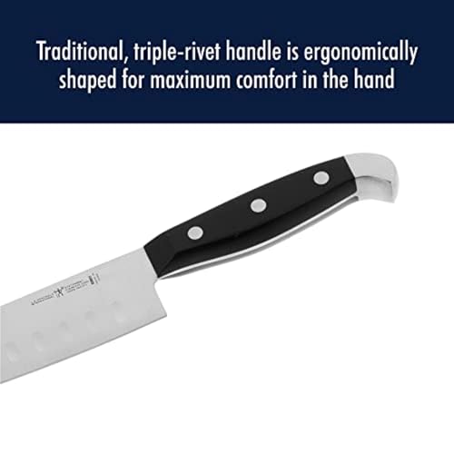 HENCKELS Statement Razor-Sharp Hollow Edge Santoku Knife 5 inch, German Engineered Informed by 100+ Years of Mastery, Black/Stainless Steel - Image 5