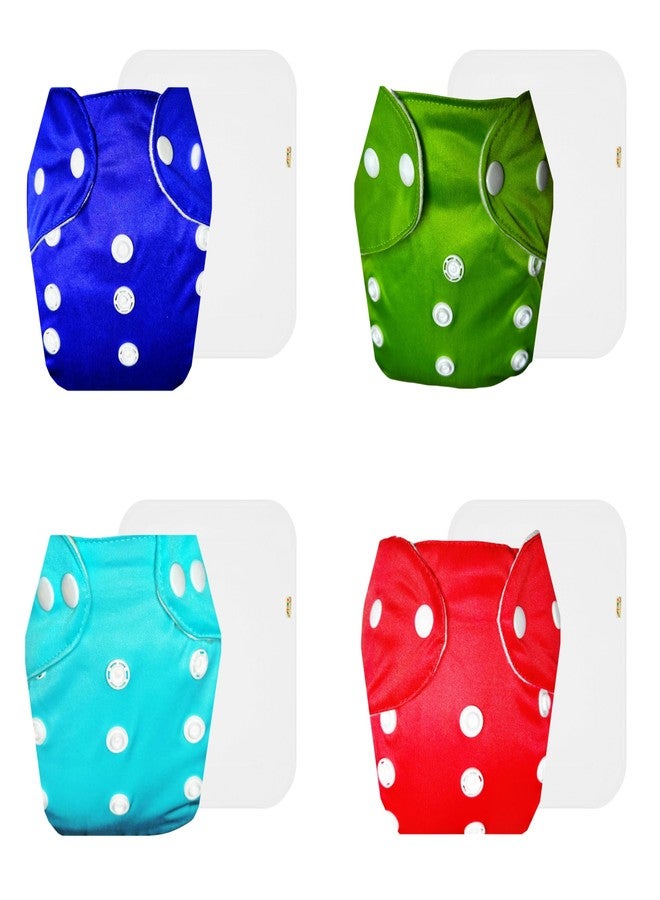 حفاضات دمبلدو لايت القماشية مع حشوة قطنية (عبوة من 4) | ناعمة ولطيفة | قابلة لإعادة الاستخدام والغسل | مناسبة للسفر | مصممة من قبل أمهات | من 3 أشهر إلى سنتين | للجنسين - Image 1