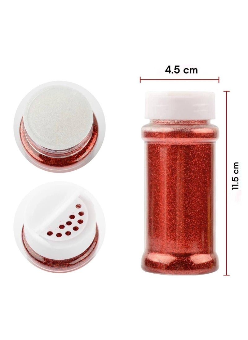 MARKQ Glitter Shaker Bottle, 100g Red Glitter Pots for Resin Epoxy Slime Painting Scrapbooking Arts and Crafts Supplies  - Image 2