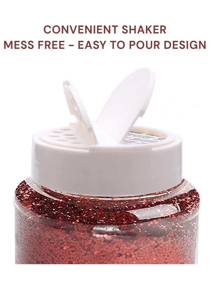 MARKQ Glitter Shaker Bottle, 100g Red Glitter Pots for Resin Epoxy Slime Painting Scrapbooking Arts and Crafts Supplies  - Image 3