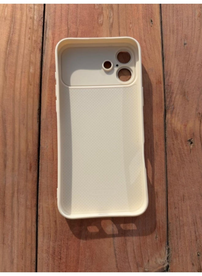 Line Drawing Flower Soft Beige phone Case,Camera Lens Protector,It includes the text "Line drawing". Near the camera lens,Compatible with iPhone 16 Plus - Image 5