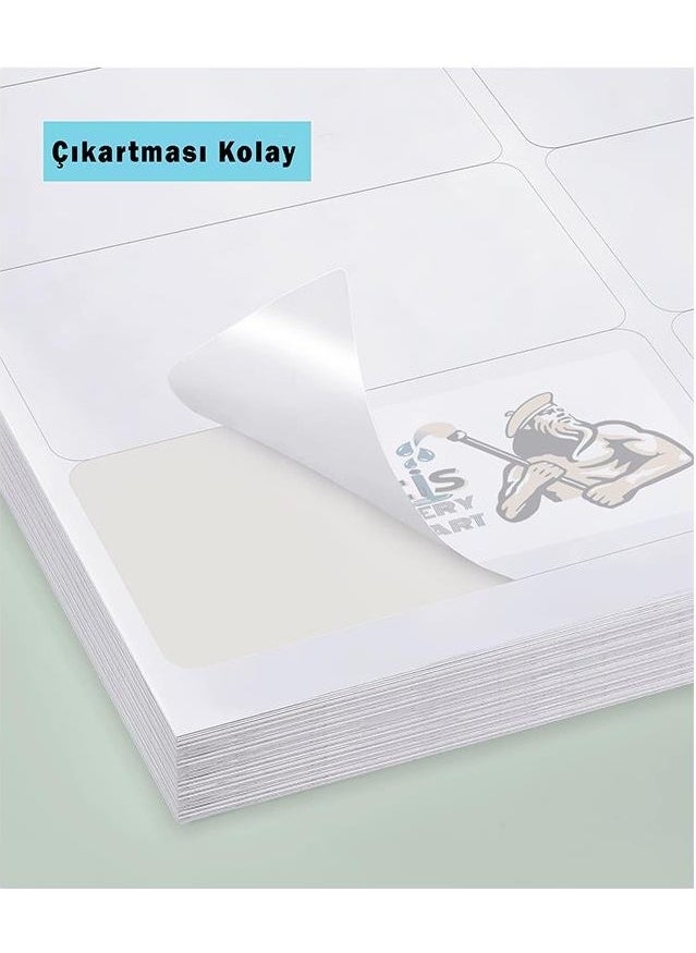 Artlantis A4 Ready Label 105X37.1 mm 10 Pages 1 Pack 16 Self-Adhesive Photocopy Laser Inkjet Paper Compatible for Printers  - Image 3