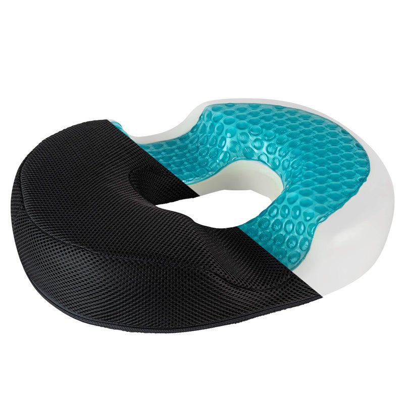 Healthy Spirit Healthy Spirit Gel Donut Pillow| Lifting Cushion | Donut Cushion for Tailbone Hemorrhoid Cushion Coccyx Sciatica Pregnancy Cushion, Black  - Image 4