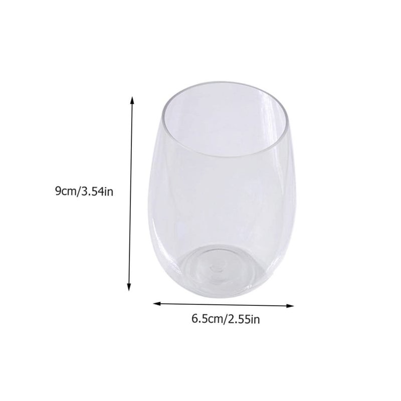 2 Pack Transparent Plastic Cups Versatile for Wine Cocktails Juice Party Kitchen - Image 3