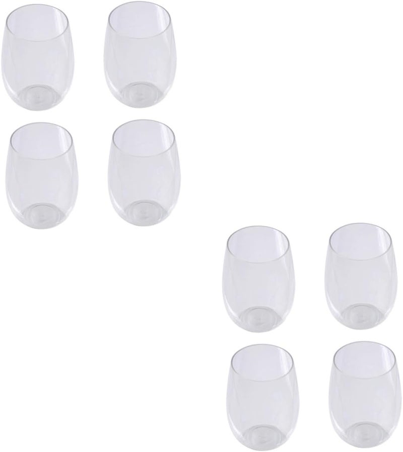 2 Pack Transparent Plastic Cups Versatile for Wine Cocktails Juice Party Kitchen - Image 1