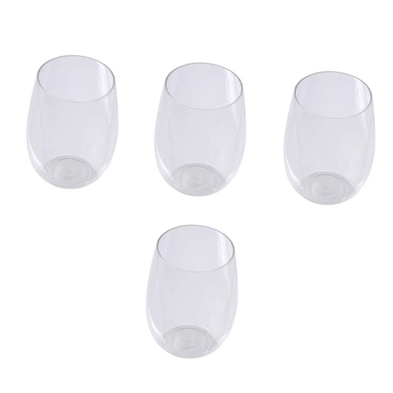 2 Pack Transparent Plastic Cups Versatile for Wine Cocktails Juice Party Kitchen - Image 2