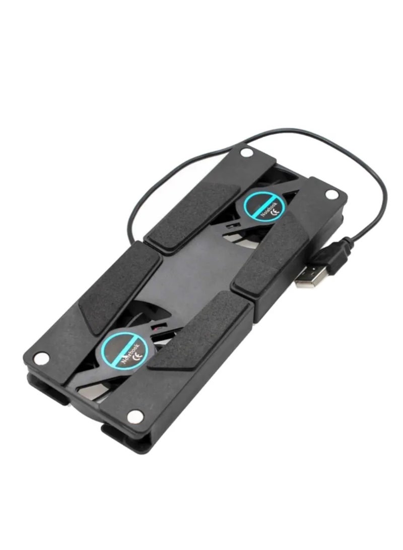 Mini Laptop Stand with Cooling Fan – Adjustable Portable Laptop Holder for Desk & Travel - Image 4