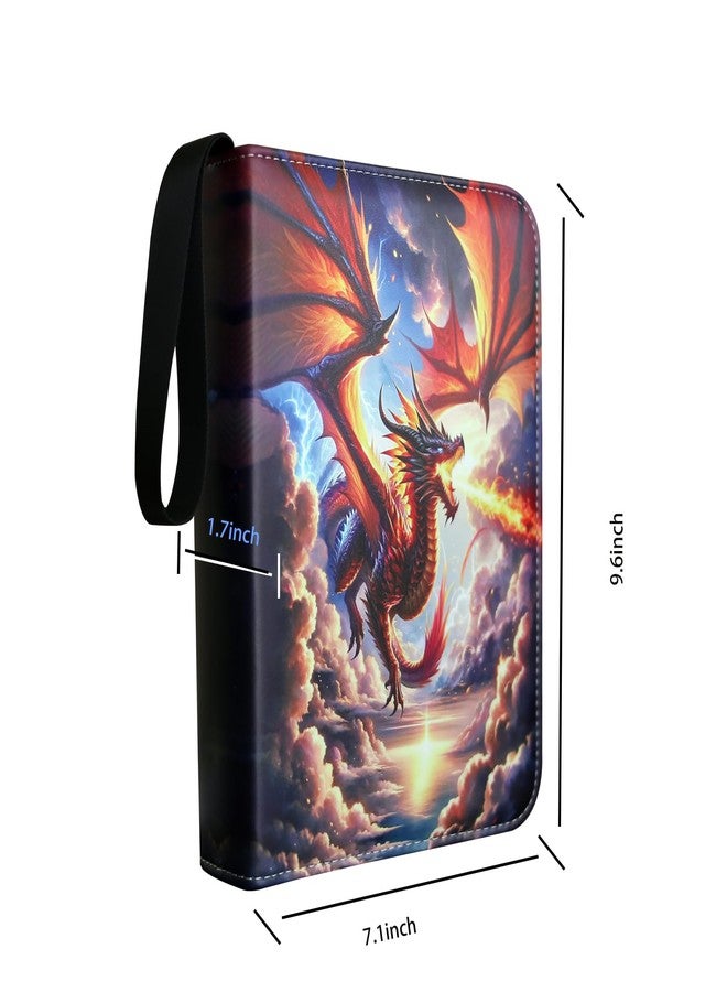 Fweel Deluxe Fire Dragon Trading Card Binder - 4-Pocket Zipper Binder with 400 Side-Loading Pockets, Ideal for Boys, Girls, and Card Enthusiasts - Collectible Trading Card Albums, Cases & Sleeves - Image 4