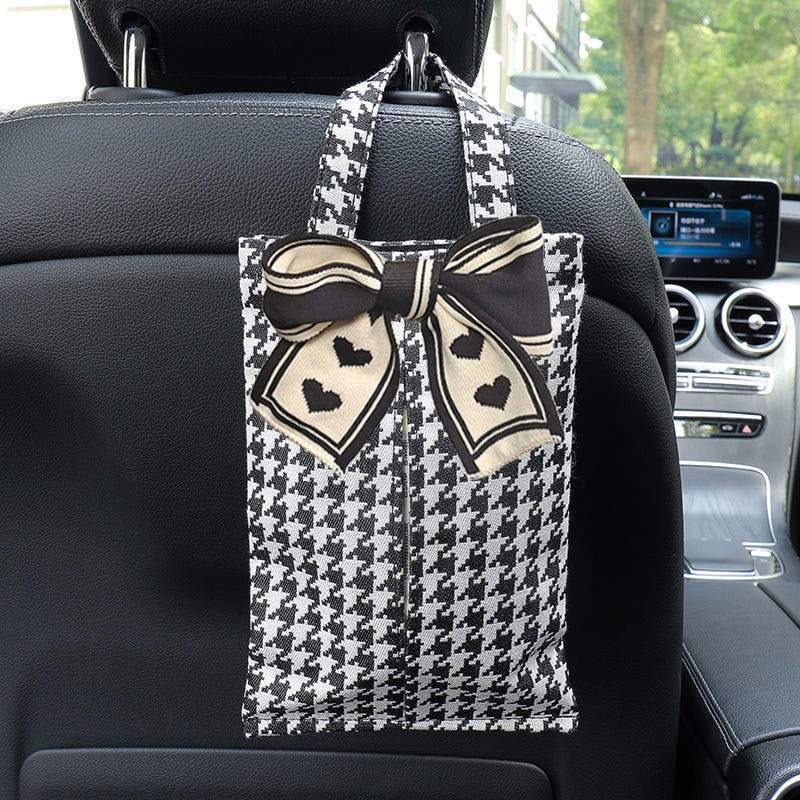 Shake The Sound Explosion Car Trash Can Car With Rhombus Retro Co-Pilot Tissue Box Can Be Sent On Behalf - Image 1