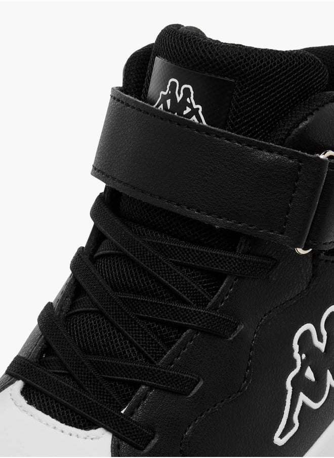 Kappa Boys' Colourblock Sneakers with Hook and Loop Closure  - Image 4