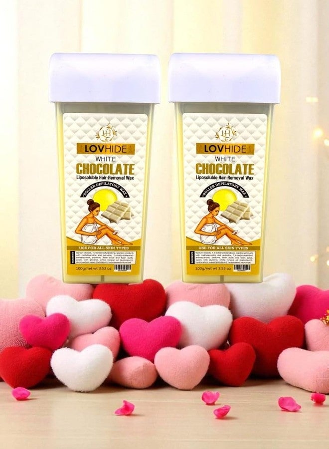 LOVHIDE White Chocolate Liposoluble Hair Removal Wax - Roll-On Cartridge for Smooth & Painless Waxing - Suitable for All Skin Types - 100g (Pack of 2) - Image 2